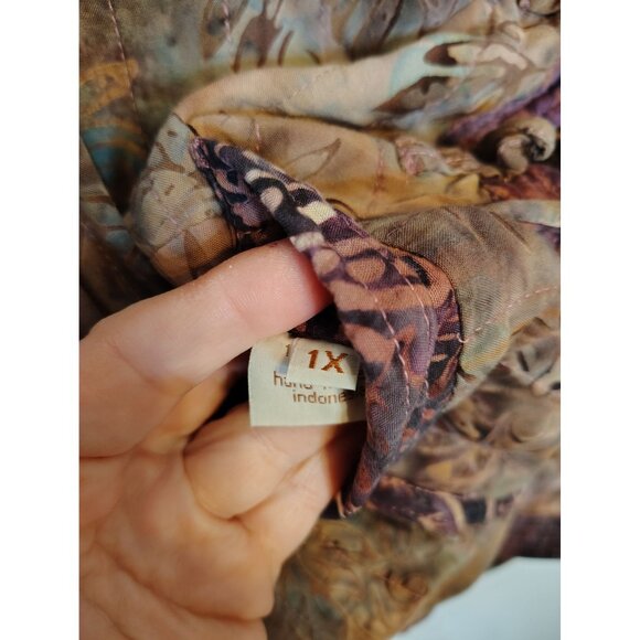 Frivolous La Blend 1X Women's Vest, Art to Wear Lagenlook, Handmade Rayon - Picture 9 of 11